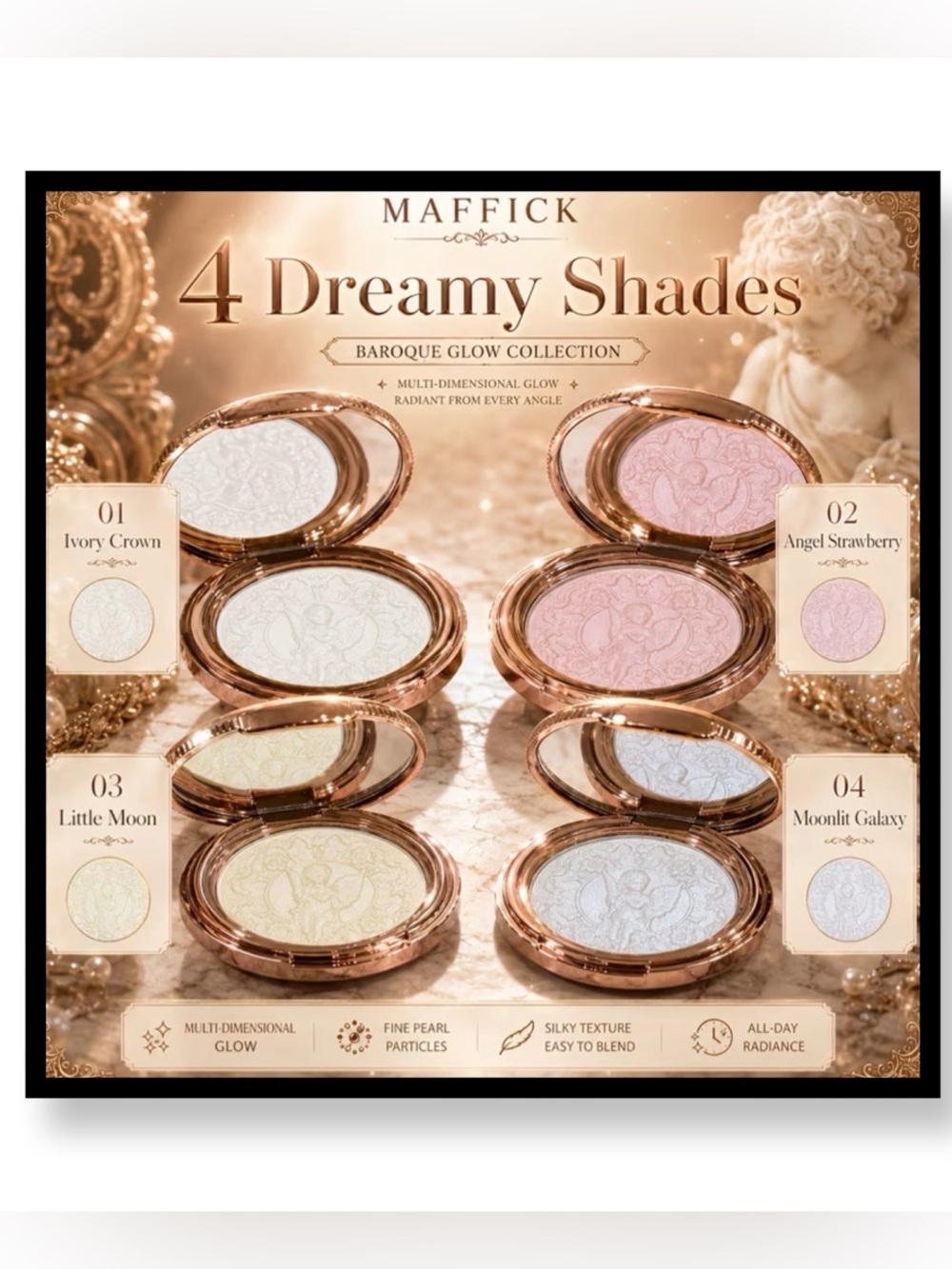 🆕 1 Women’s Fine Powered texture Highlighter Balm
